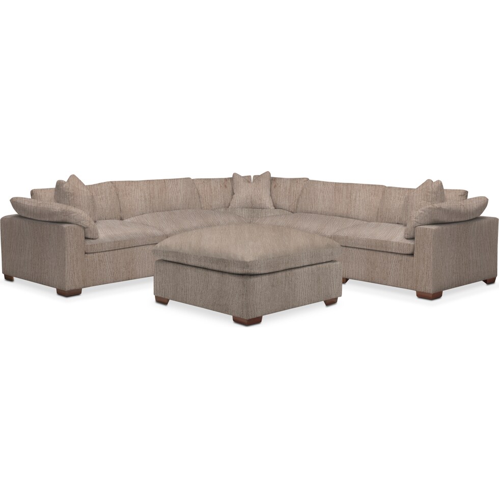 plush light brown sectional   