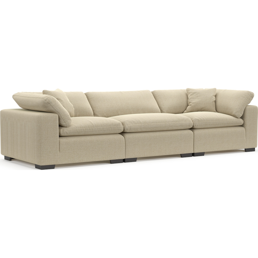 plush light brown sofa   