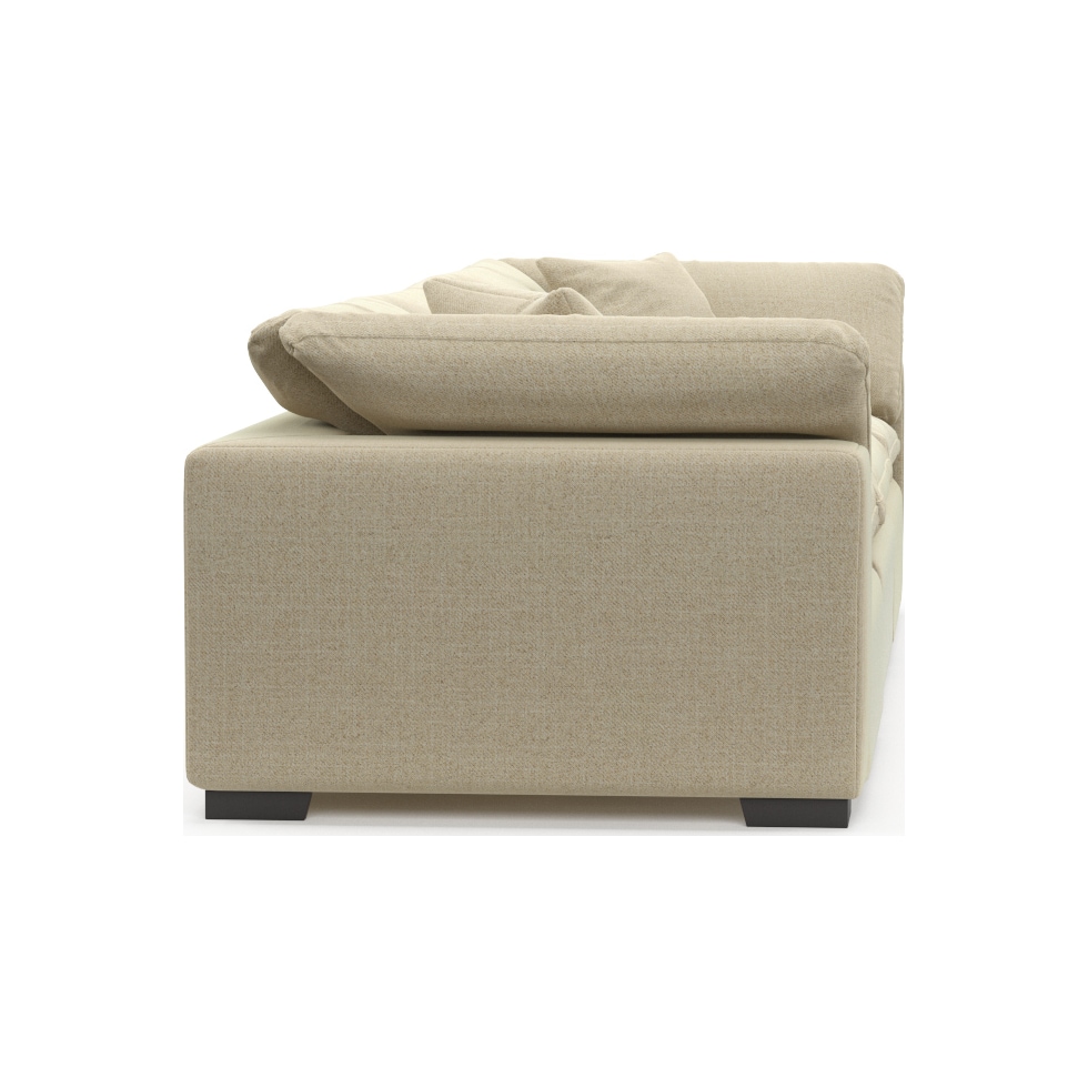 plush light brown sofa   