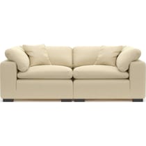 plush light brown sofa   