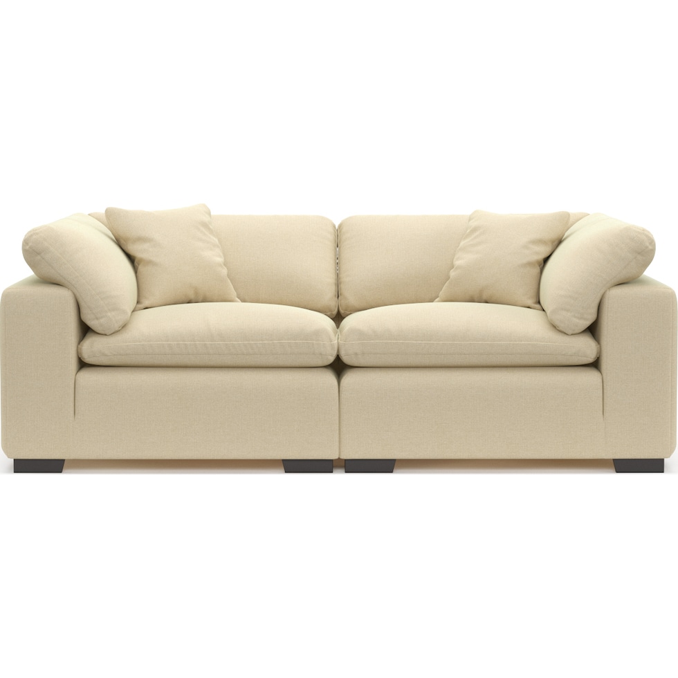 plush light brown sofa   