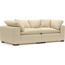 plush light brown sofa   