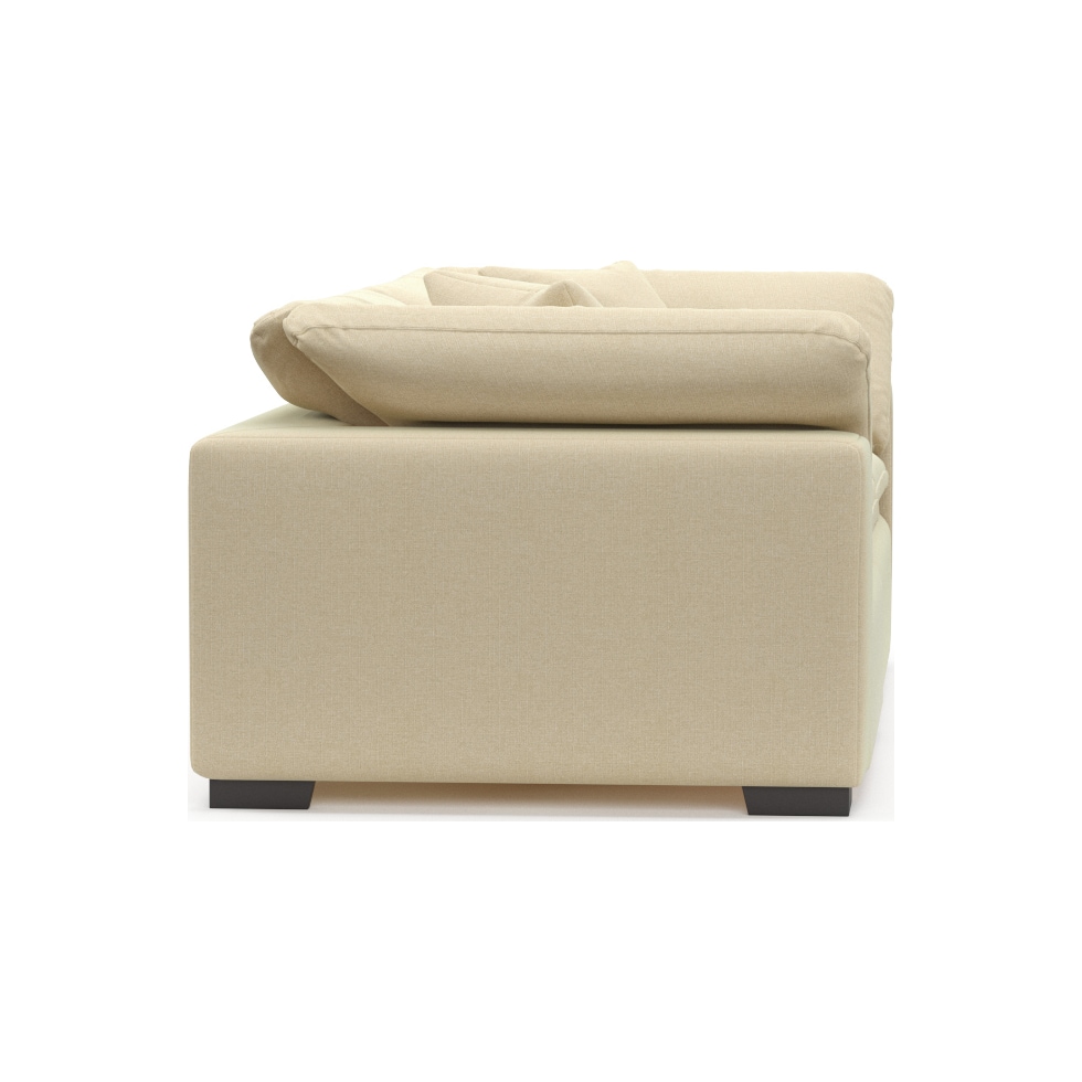 plush light brown sofa   