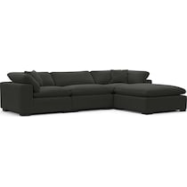 plush liv onyx sectional   