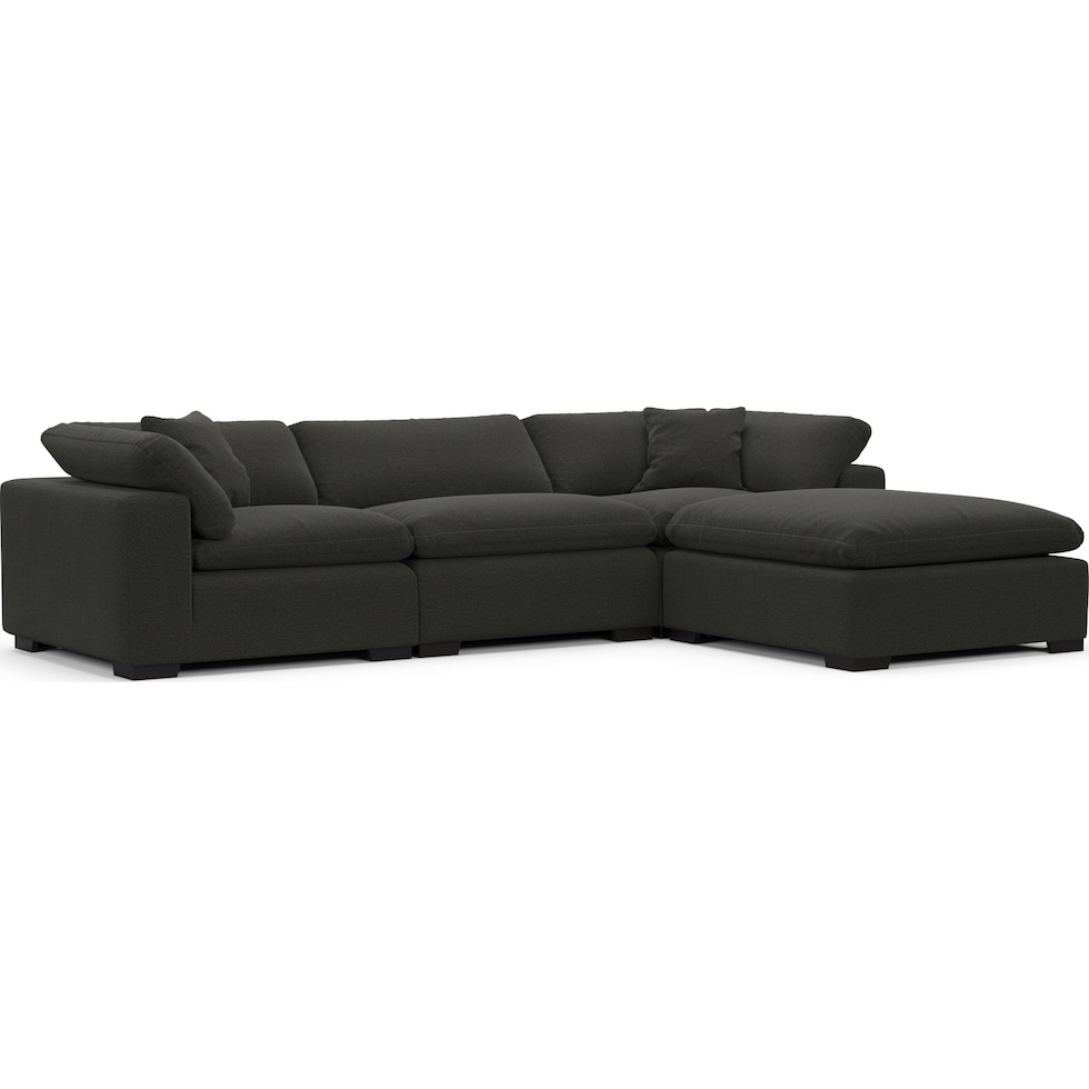 plush liv onyx sectional   