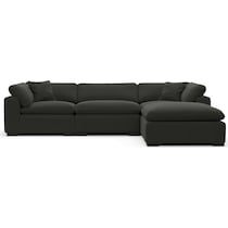 plush liv onyx sectional   