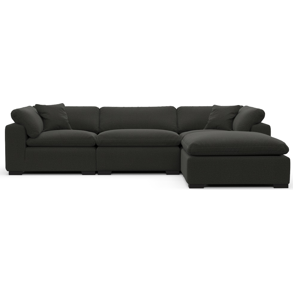 plush liv onyx sectional   