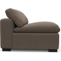 plush liv umber armless chair   