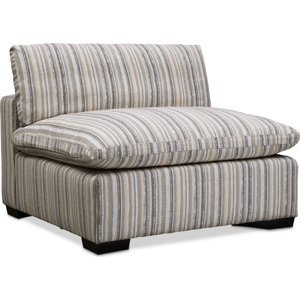 plush multicolor armless chair   