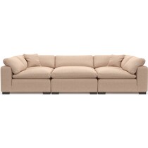 plush orange sectional   