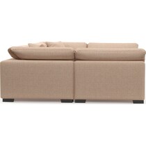 plush orange sectional   
