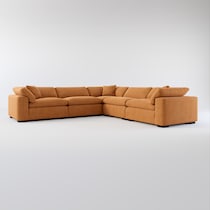 plush orange sectional web   
