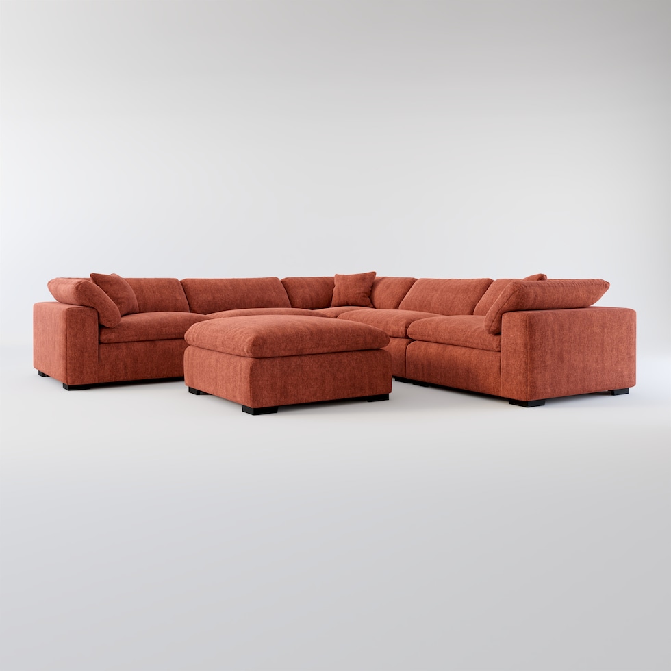 plush orange sectional web   