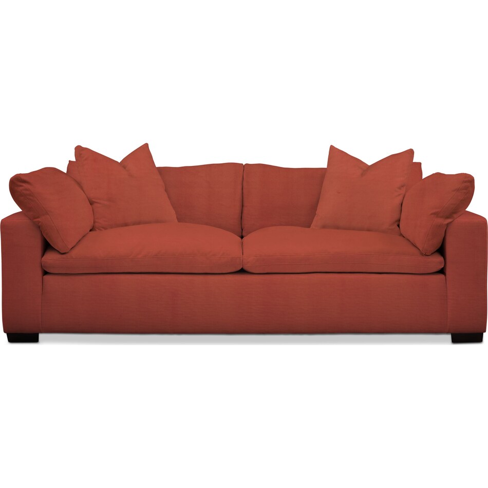 Plush Sofa - Modern Velvet Cayenne | American Signature Furniture