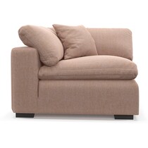 plush pink corner chair   