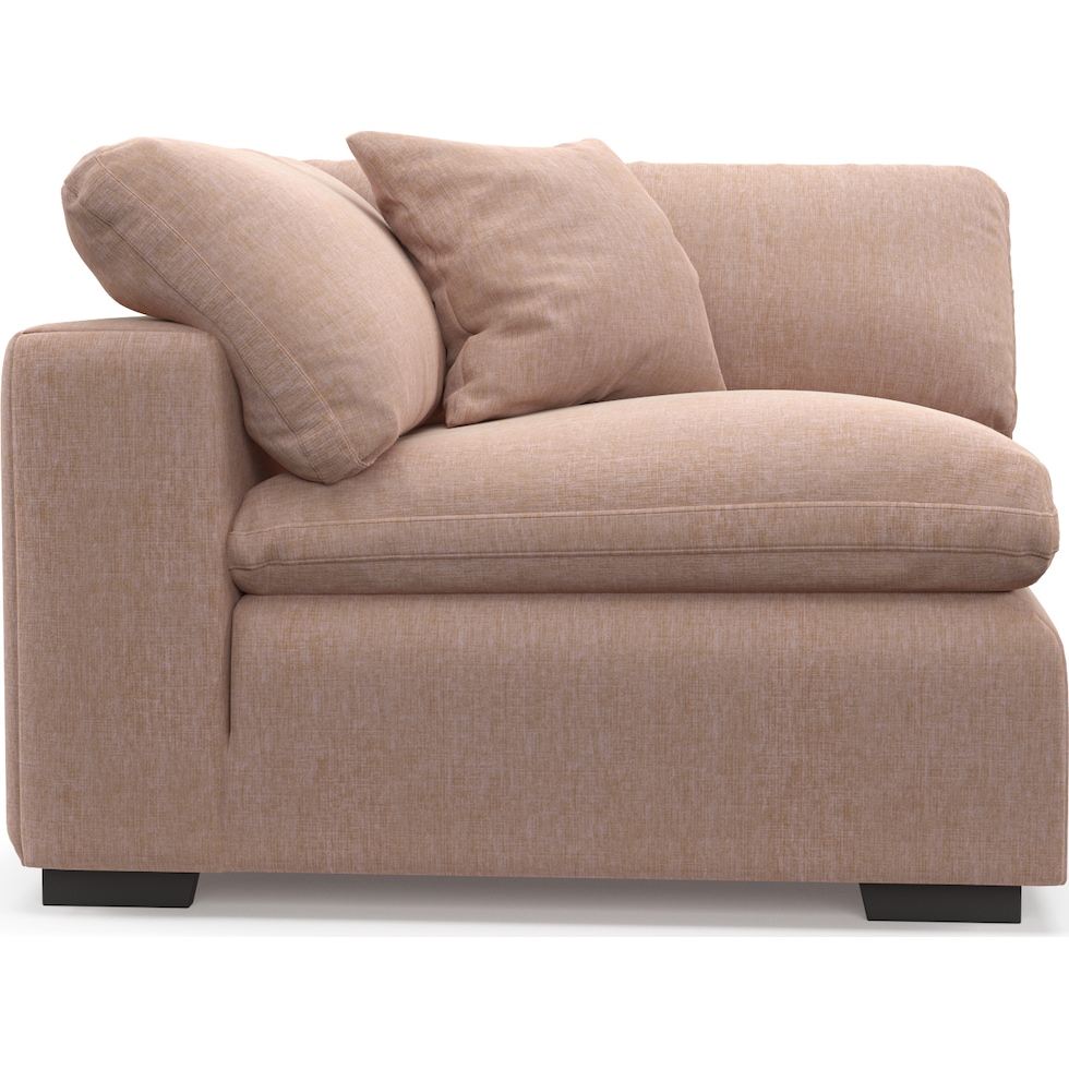 plush pink corner chair   