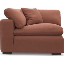 plush pink corner chair   