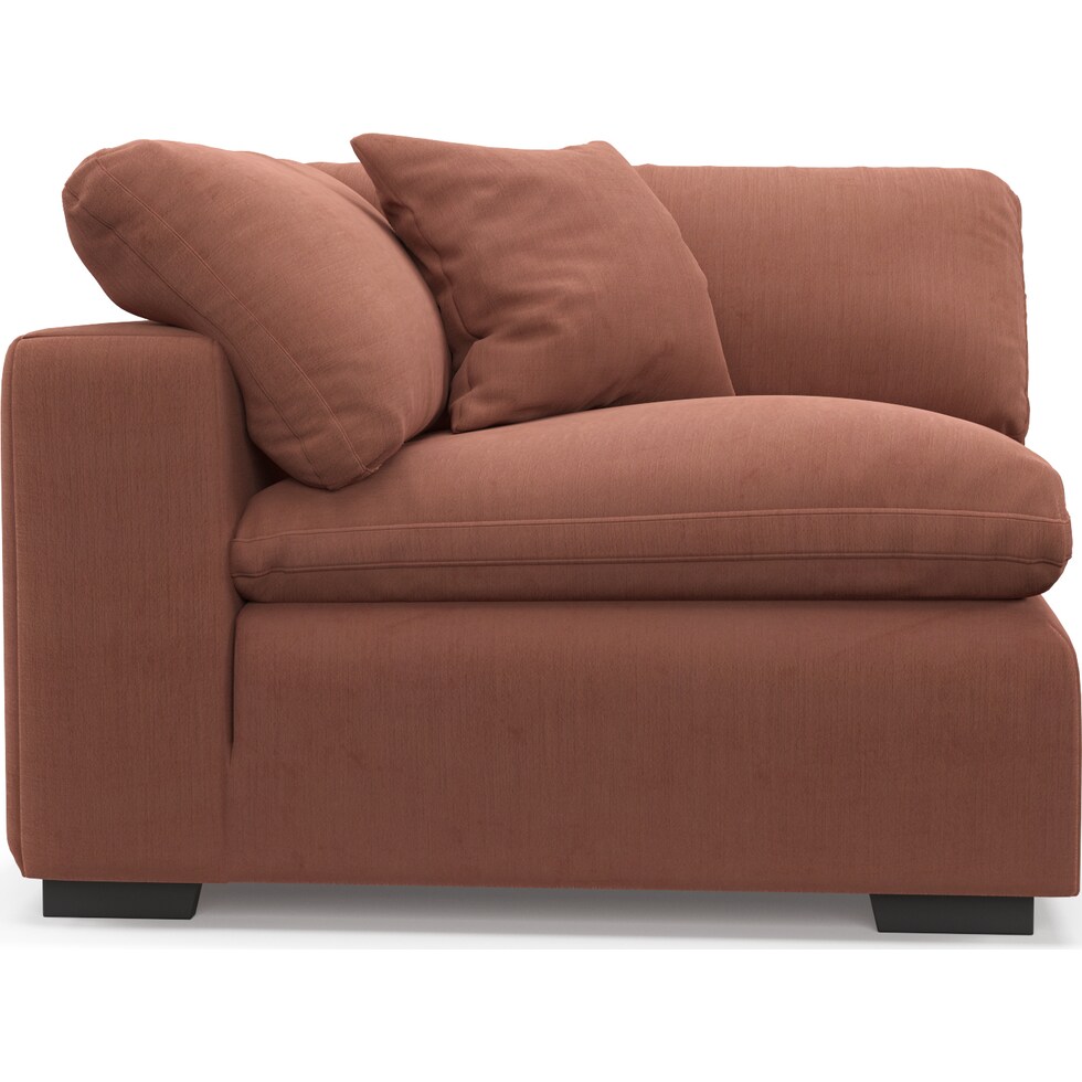 plush pink corner chair   