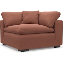 plush pink corner chair   