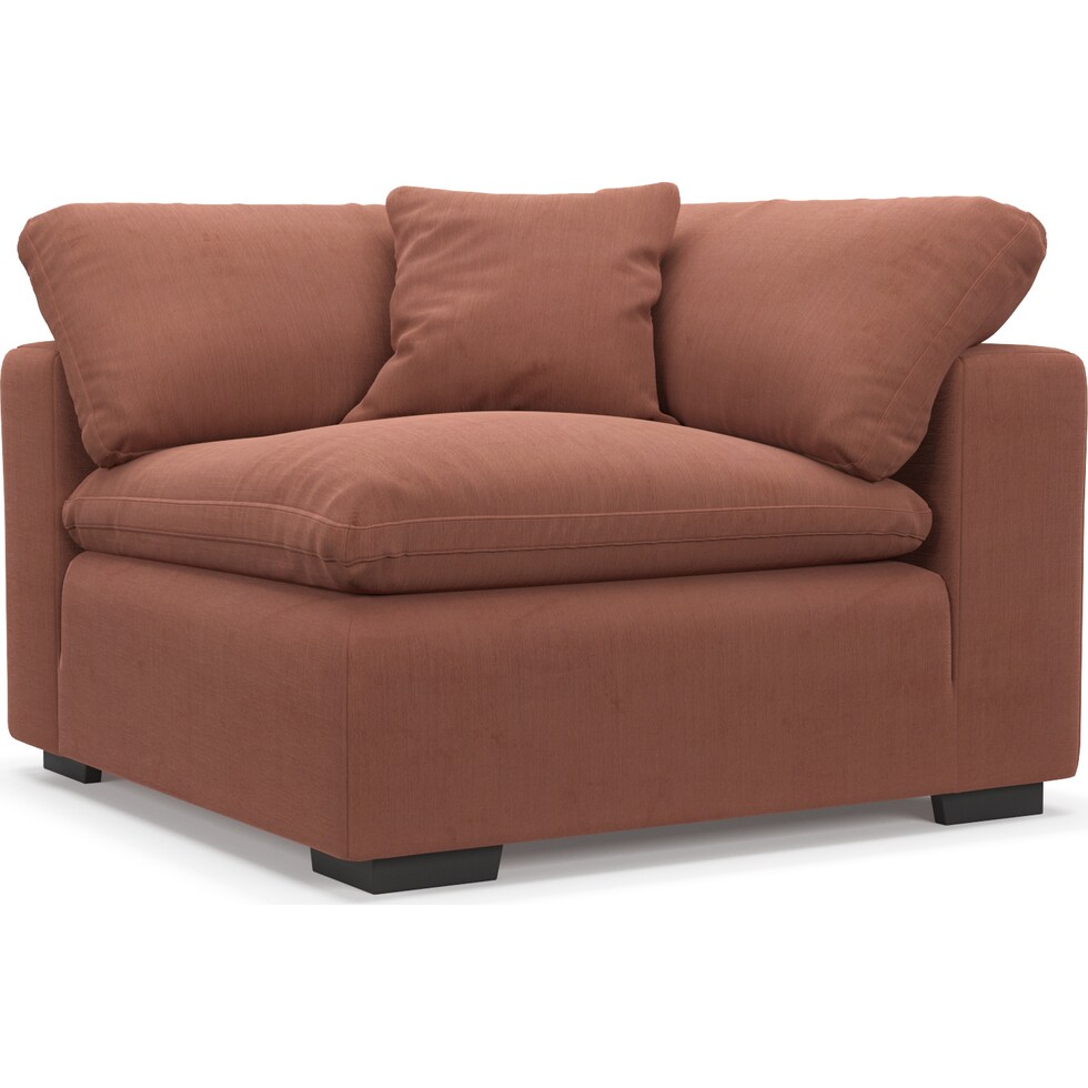 plush pink corner chair   