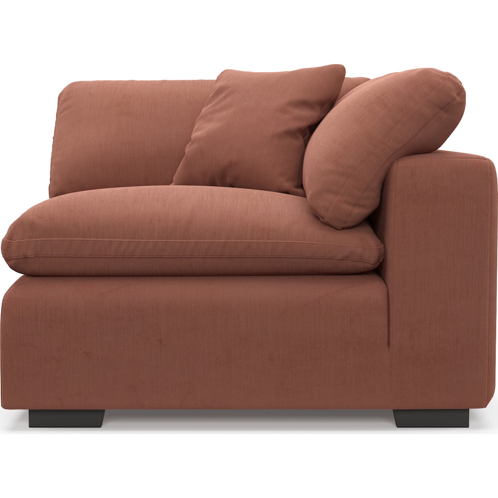 plush pink corner chair   