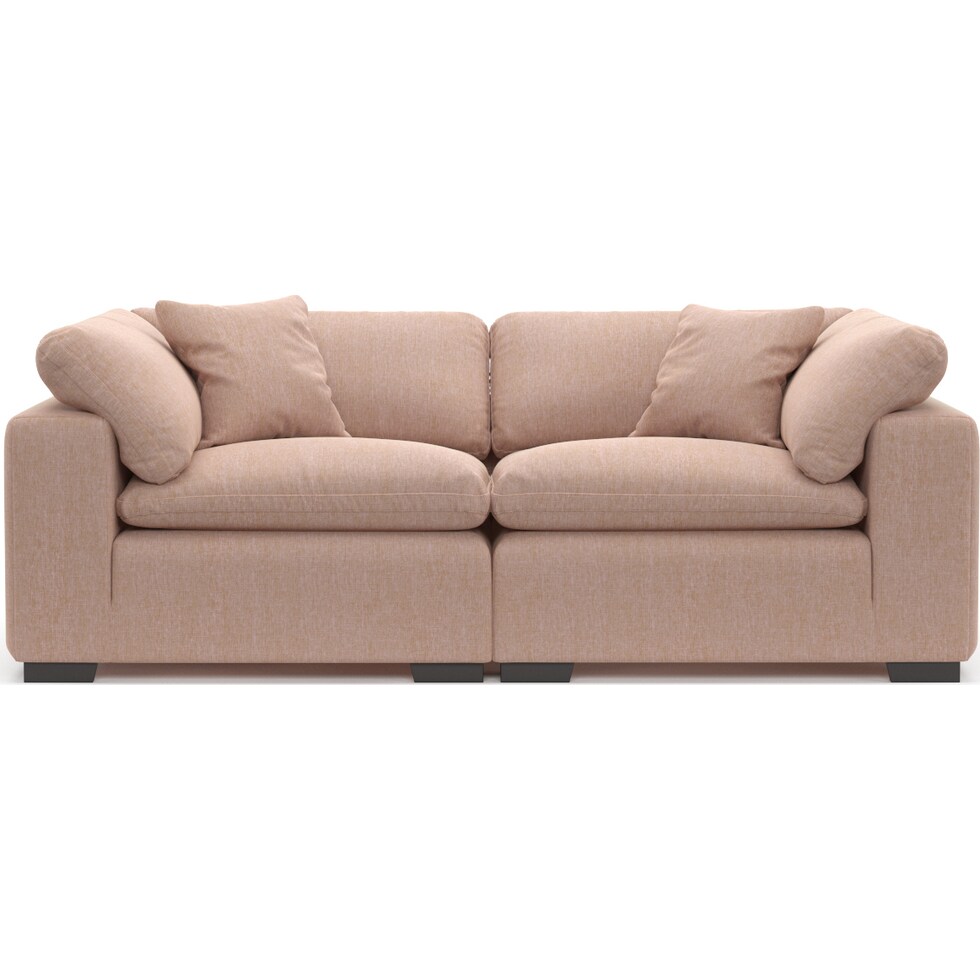 plush pink sofa   