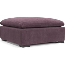 plush purple ottoman   