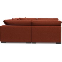 plush red  pc sectional   