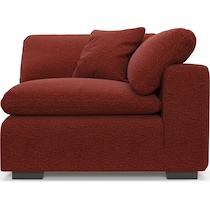 plush red corner chair   