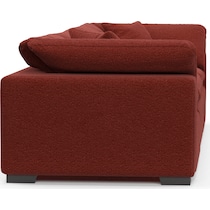 plush red sofa   