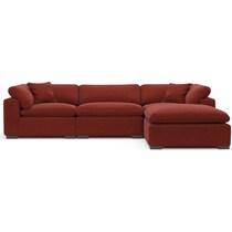 plush red sofa   