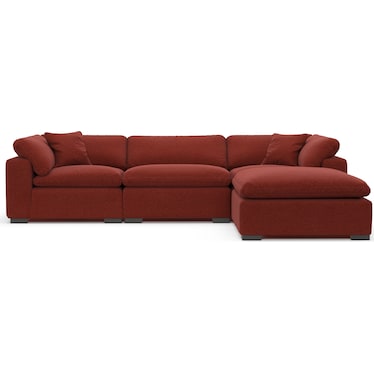 Plush 3-Piece Sofa and Ottoman