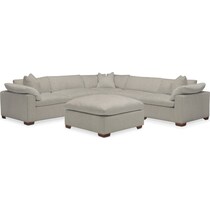 plush synergy oatmeal sectional   