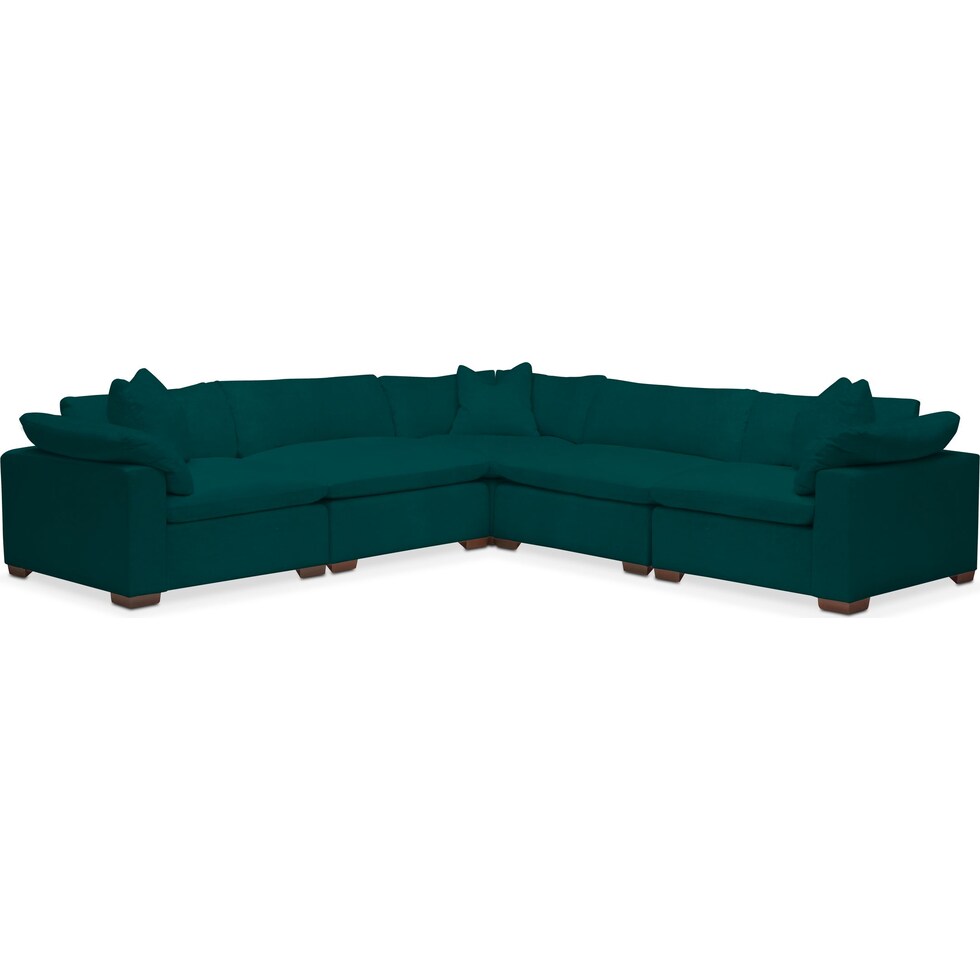 plush toscana peacock sectional   