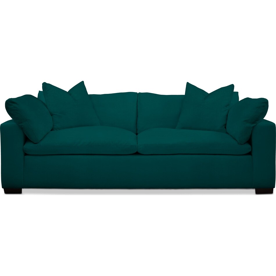 plush toscana peacock sofa   