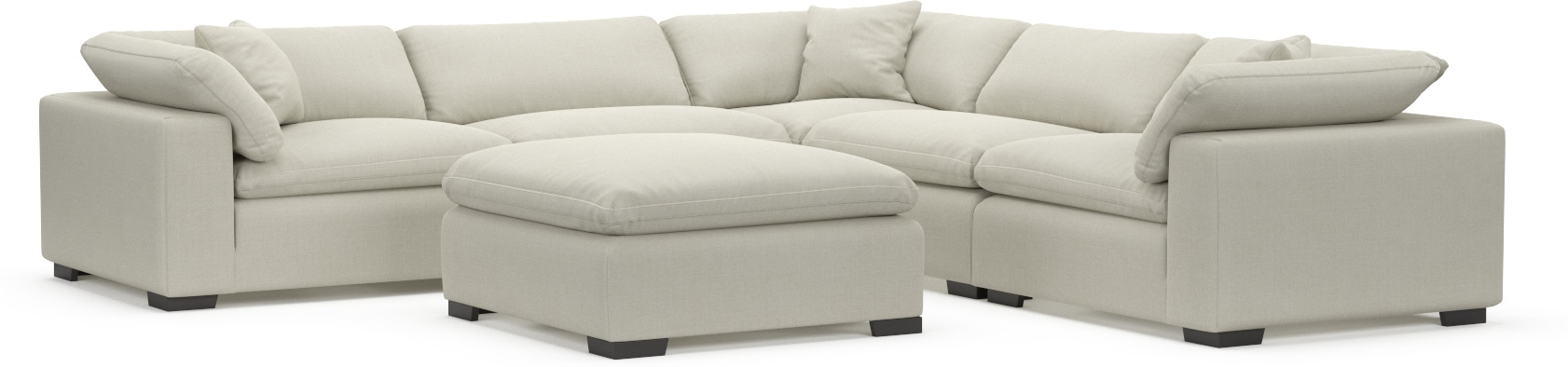 Plush deals microfiber sectional