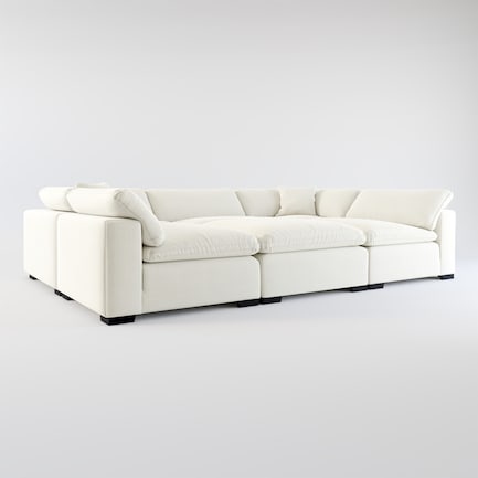 Plush Feathered Comfort 6-Piece Sectional