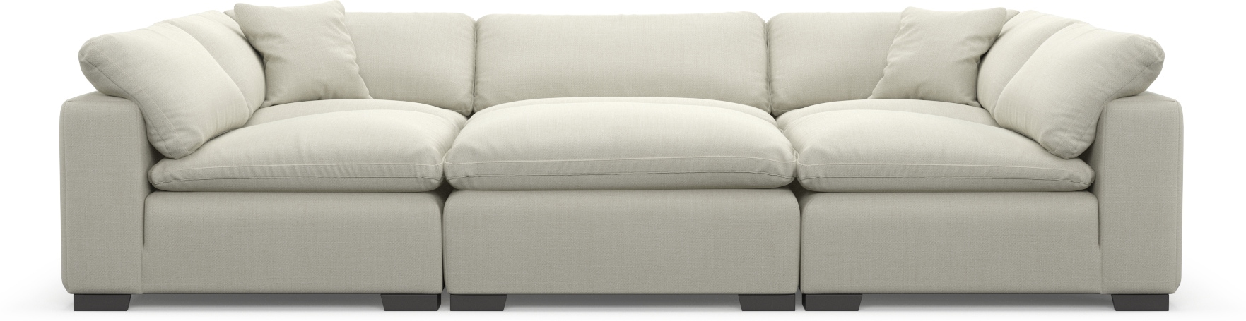 Plush white deals sectional