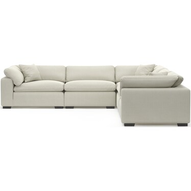Plush Feathered Comfort 5-Piece Sectional - Anders Ivory