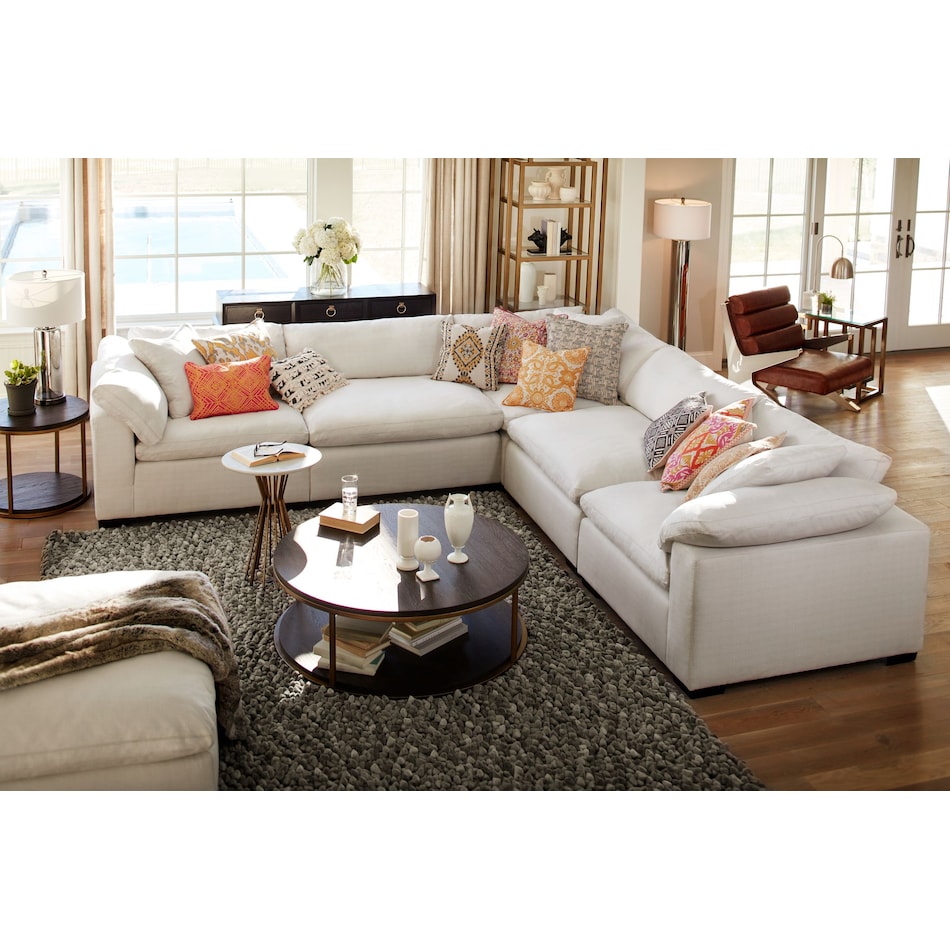 Plush 5Piece Sectional American Signature Furniture