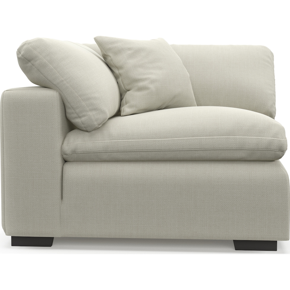plush white corner chair   