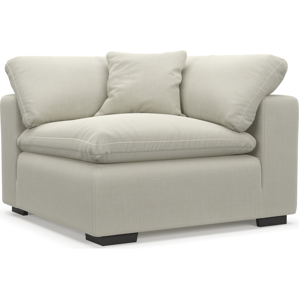plush white corner chair   
