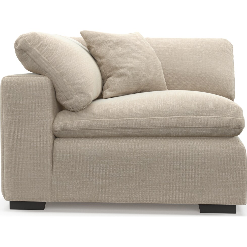 plush white corner chair   
