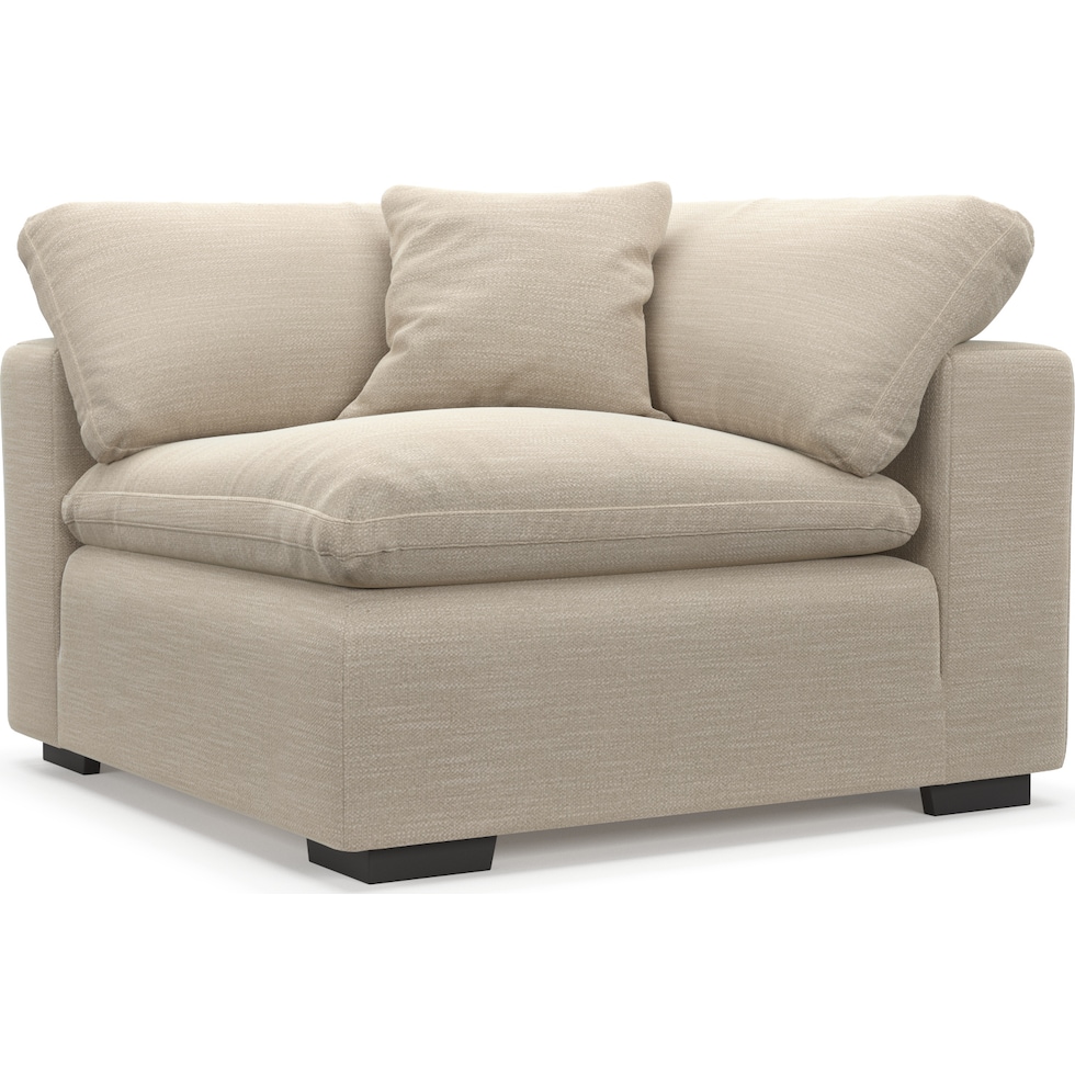 plush white corner chair   