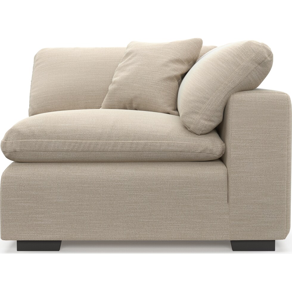 plush white corner chair   