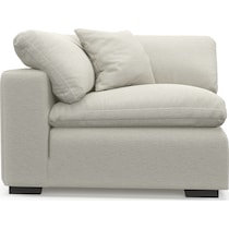 plush white corner chair   