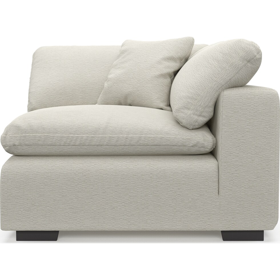 plush white corner chair   