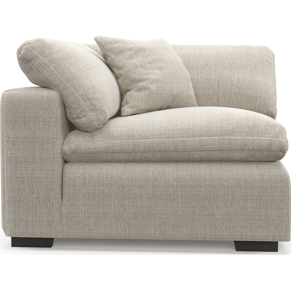 plush white corner chair   