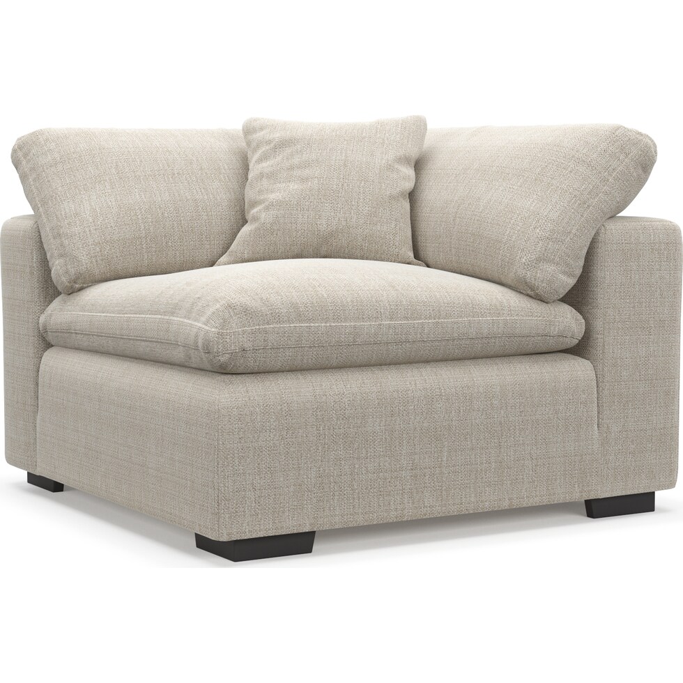 plush white corner chair   