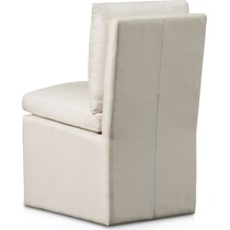 plush white dining chair   